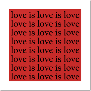 Love Is Love black Posters and Art